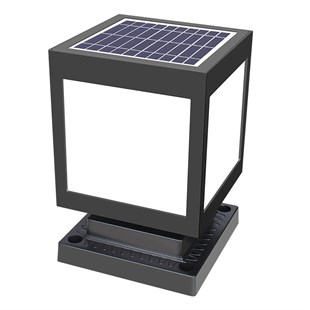 30 Watt Solar Set Üstü Ayaklı Dekoratif Küp Armatür
